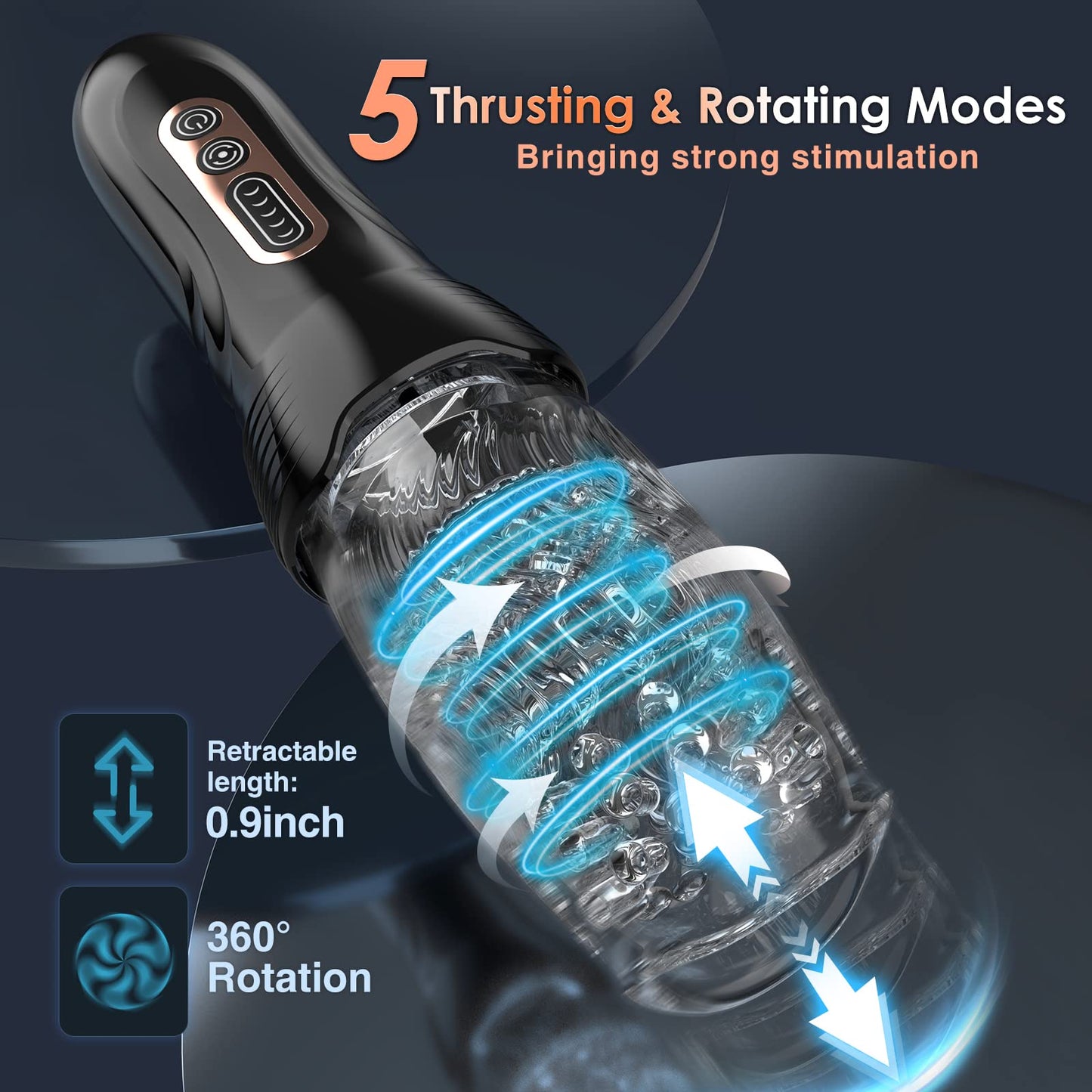 LOVE Amazing Telescopic Rotary Deep Throat Wrap Cup