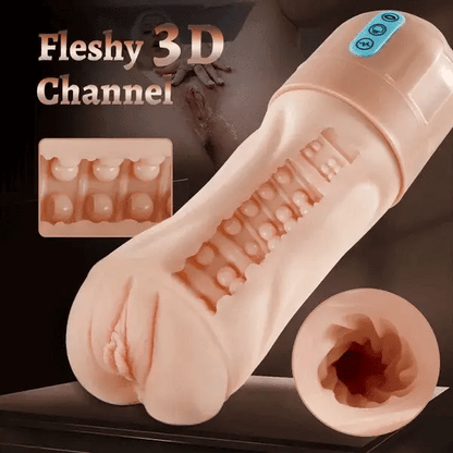 2026 New Model Beate - 5 Sucking & 10 Vibrating Vagina Masturbation Cup